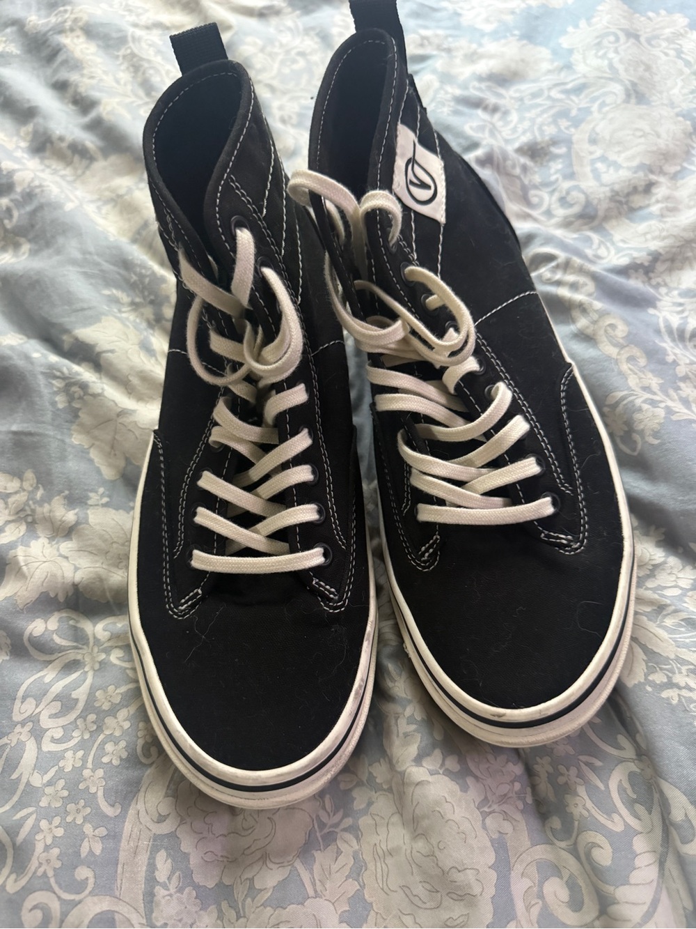 Vans Black High-Top Sneakers with White Laces